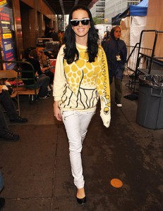 white at the VMA rehearsals in September