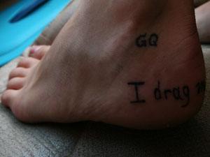 Sierra Kusterbeck foot tattoos