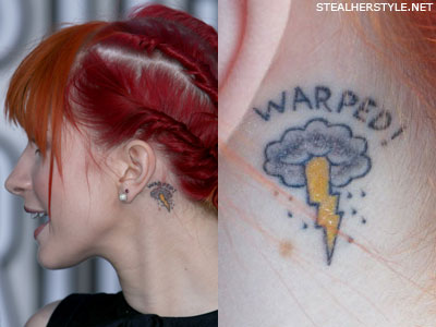 Tattoos  Girls    on Hayley Williams Has A Tattoo Behind Her Left Ear To Commemorate Her