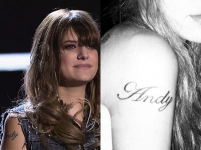 Photos of Juliet's Andy tattoo on her right arm surfaced in October 2011