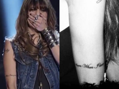 Juliet Simms arm tattoo