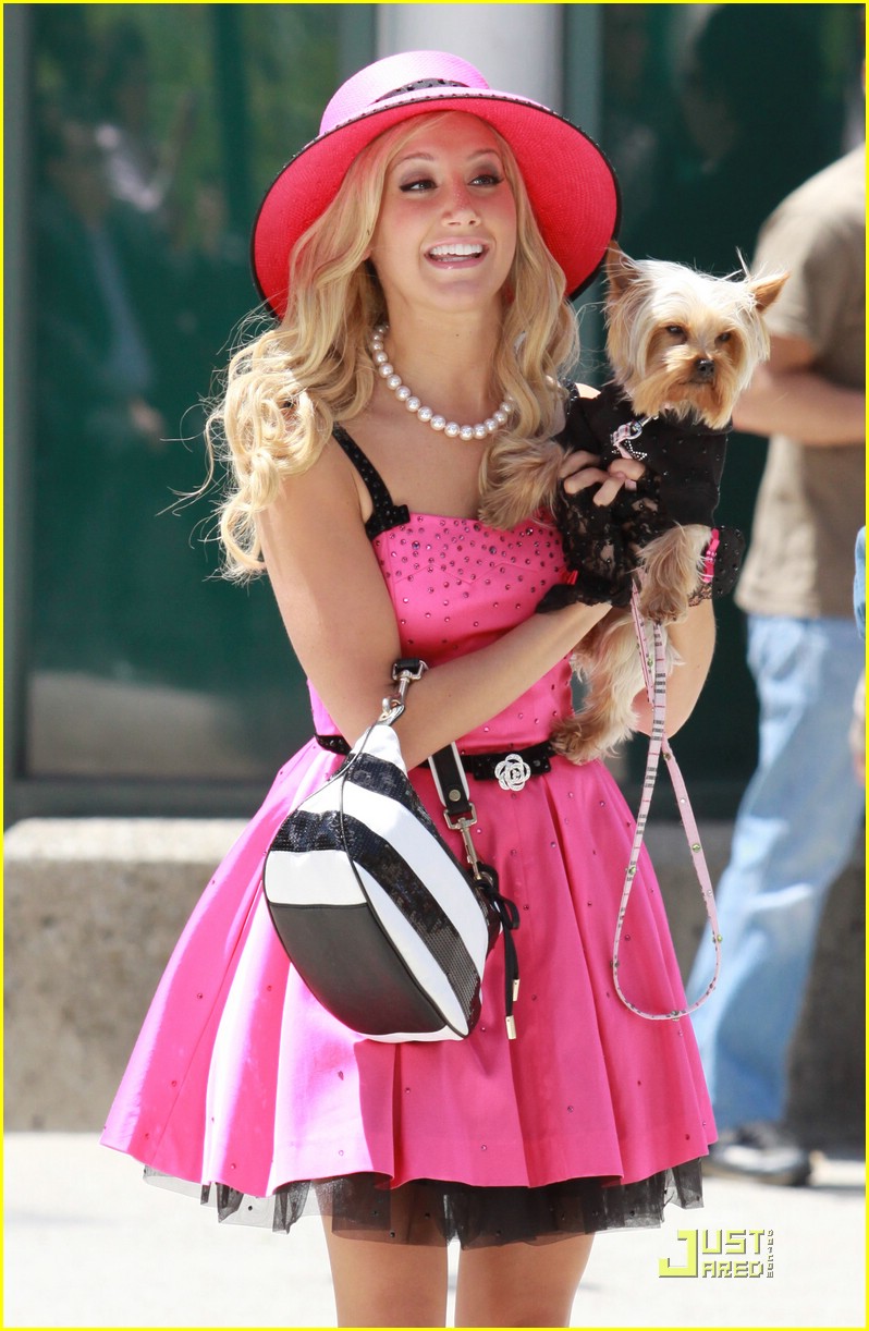 ashley tisdale: pink strapless dress ...