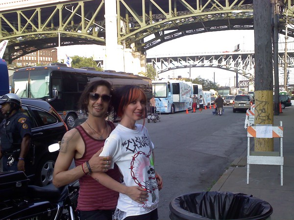 awkward prom photo with Tyson Ritter of The All-American Rejects at Warped 