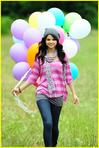 Selena Gomez modeling her clothing line Dream Out Loud