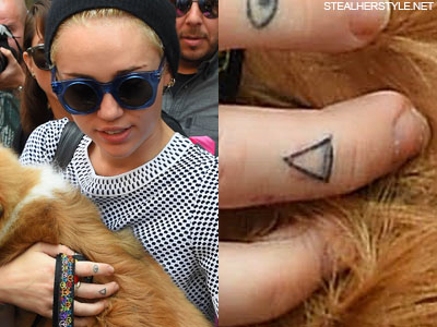 Miley Triangle Tattoo