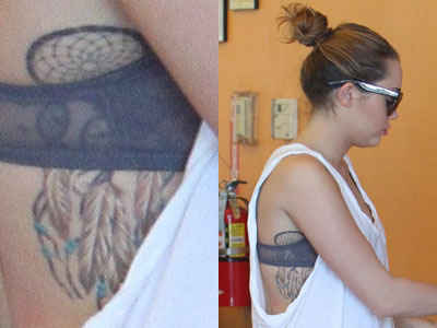 Miley Cyrus dreamcatcher tattoo
