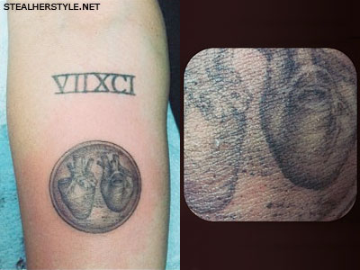Miley Cyrus anatomical heart tattoo