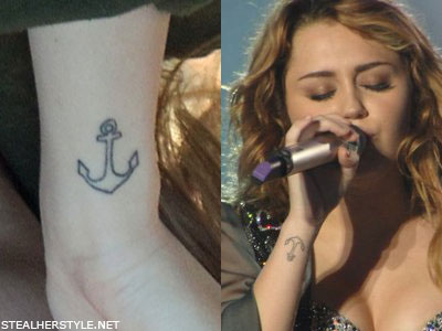 Miley Cyrus anchor tattoo