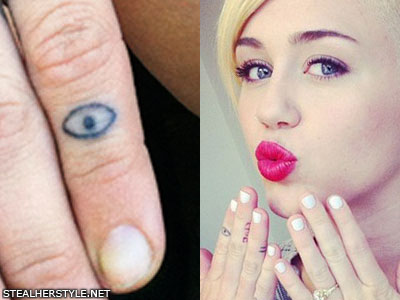 Miley Cyrus evil eye tattoo