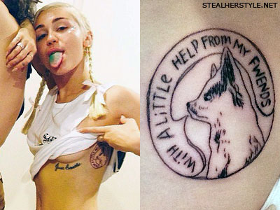 Miley Cyrus dog tattoo