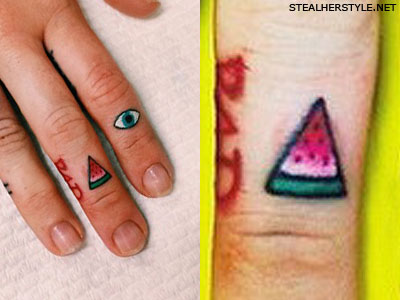Miley Cyrus watermelon tattoo