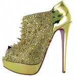 Christian Louboutin gold Bridget's Back boots