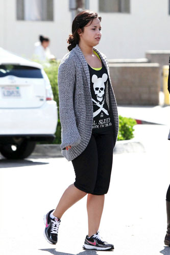 Demi Lovato out in Sherman Oaks CA on May 18 2011