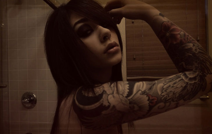 Lexus Amanda's sleeve tattoo Lexus has two Marilyn Manson tattoos on her 