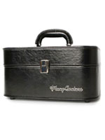 Pinup Couture Black Vinyl Train Case by Lux de Ville