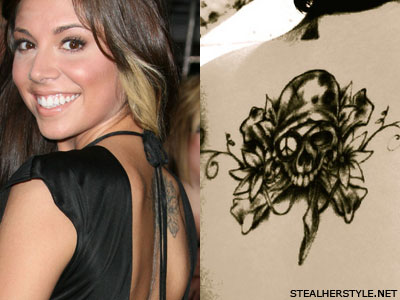 Christina Perri back tattoo