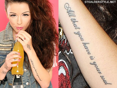 Cher Lloyd All that you have is your soul tattoo