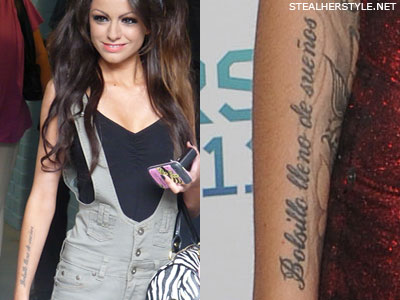 Cher Lloyd Bosillo lleno de suenos tattoo