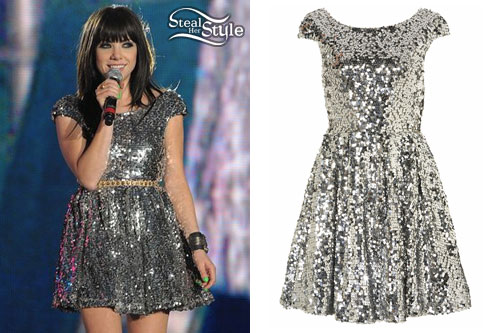 Carly Rae Jepsen: Silver Sequin Dress