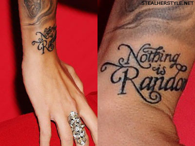 Christina Perri Nothing is Random tattoo