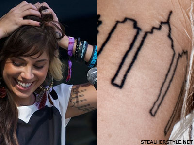 Christina Perri Philadelphia skyline tattoo