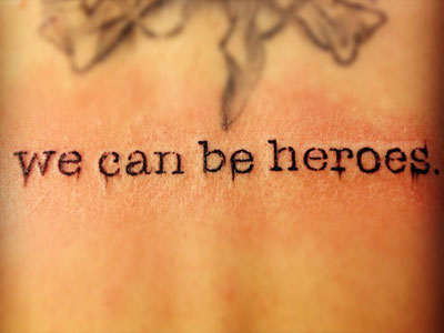 Christina Perri we can be heroes back tattoo