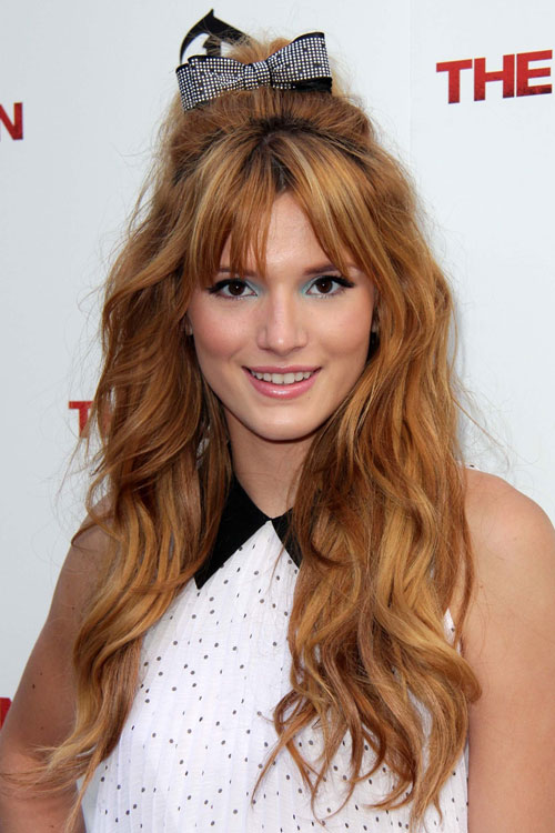 Bella Thorne Wavy Ginger Hair Bow Half Up Half Down Messy Hairstyle Steal Her Style