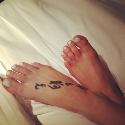 Skylar Grey Japanese Foot Tattoo | Steal Her Style