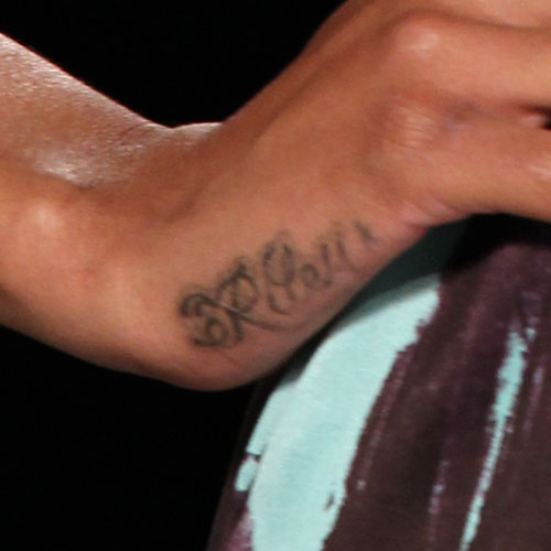 Side Hand Name Tattoos