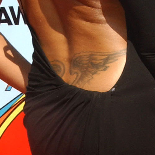Taraji P. Henson Wings Lower Back Tattoo | Steal Her Style