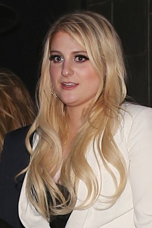 Meghan Trainor Wavy Golden Blonde Long Layers Loose Waves Hairstyle