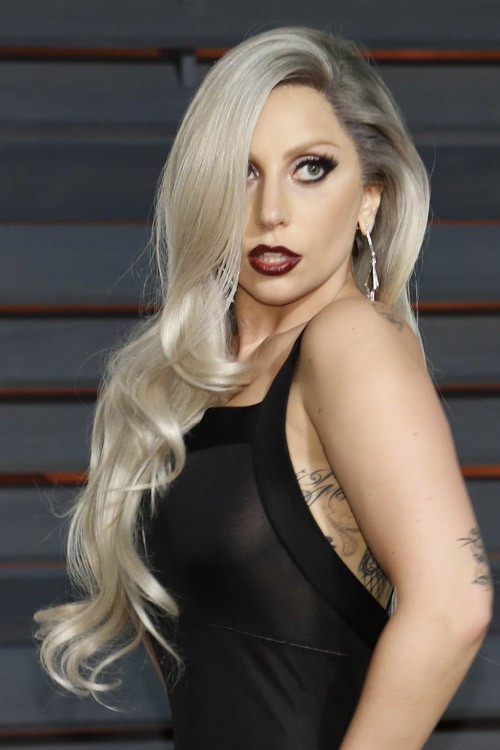 Lady Gaga Wavy Silver Long Layers Loose Waves Hairstyle Steal Her Style
