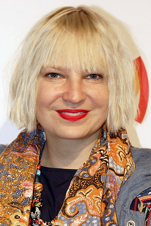 Sia Furler Wavy Golden Blonde Bob, Choppy Bangs Hairstyle | Steal Her Style