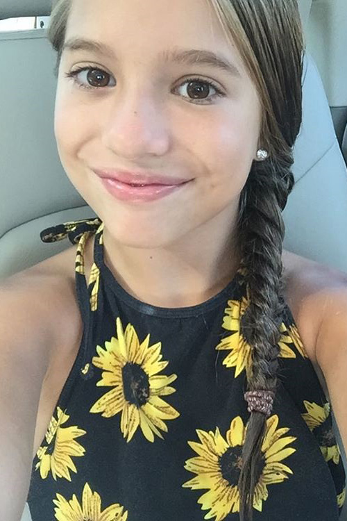 Mackenzie Ziegler Straight Medium Brown Fishtail Braid Hairstyle