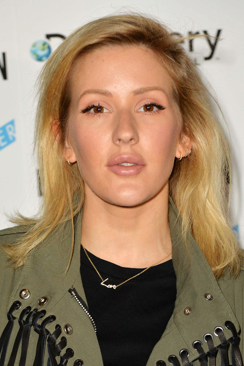 Ellie Goulding Straight Honey Blonde Angled Hairstyle Steal Her Style