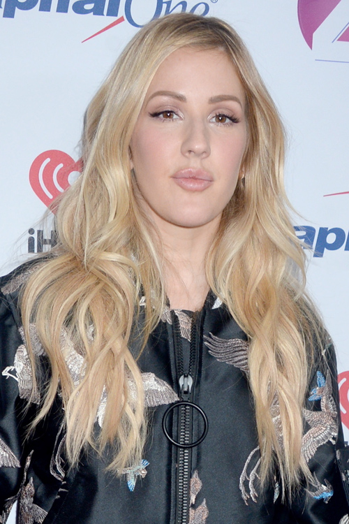 Ellie Goulding Wavy Honey Blonde All Over Highlights Loose Waves