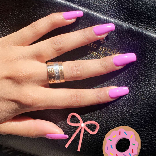 Teala Dunn Pink Nails Steal Her Style