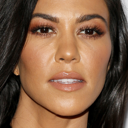 Kourtney Kardashian Makeup Black Eyeshadow, Bronze Eyeshadow & Nude