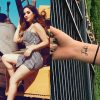 Kimberly Loaiza Flower Heart Writing Collarbone Tattoo Steal Her Style