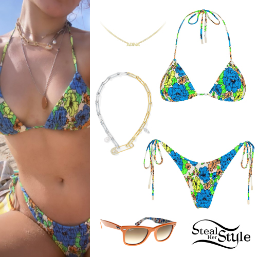 Niki Demartino Floral Bikini Orange Sunglasses Steal Her Style