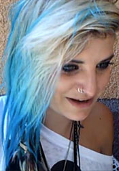 blue and blonde hair