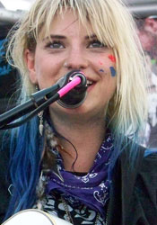 blue and blonde hair
