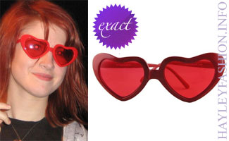 Hayley Williams: Red Heart Glasses