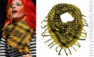 Hayley Williams: Yellow Shemagh Scarf