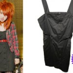 Hayley Williams: Black Button-Front Dress