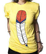 yellow feather t-shirt