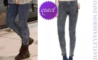 Hayley Williams: Ankle Zip Denim Leggings