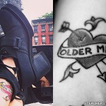 Sierra Kusterbeck older men ankle tattoo