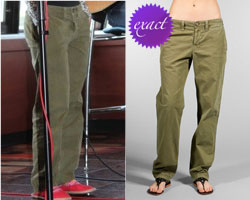 Hayley Williams: Olive Chino Pants