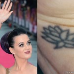 Katy Perry lotus tattoo